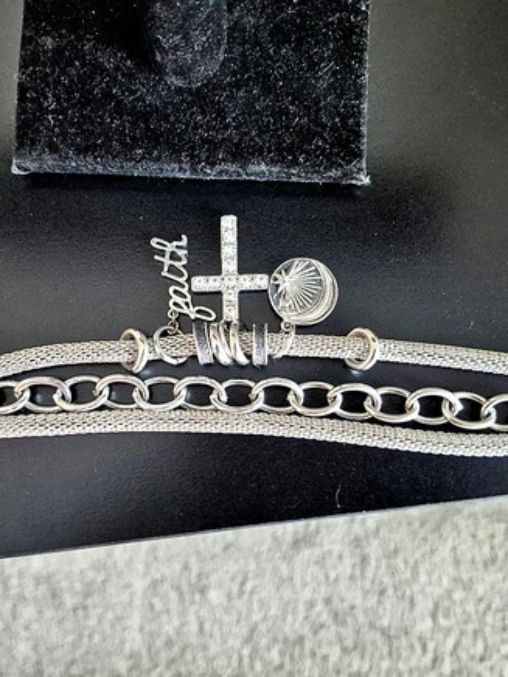 Silver-Tone Charm Bracelet Like New